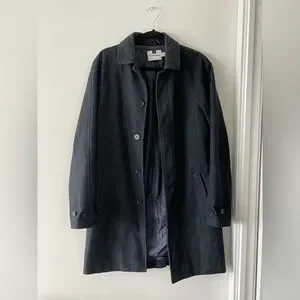 Topman Jackets Coats Topman Navy Blue Trench Coat Poshmark
